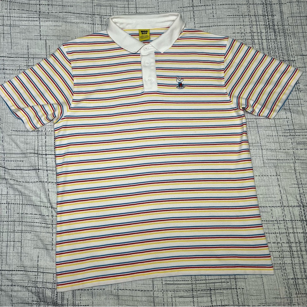 Worble Cloud Thing Stripe Polo Shirt